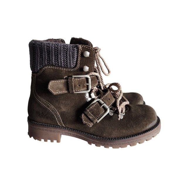 Bos & Co Corral Shoes Women's 38 7.5 Brown Waterproof Suede Boots Lace Up - Picture 2 of 10